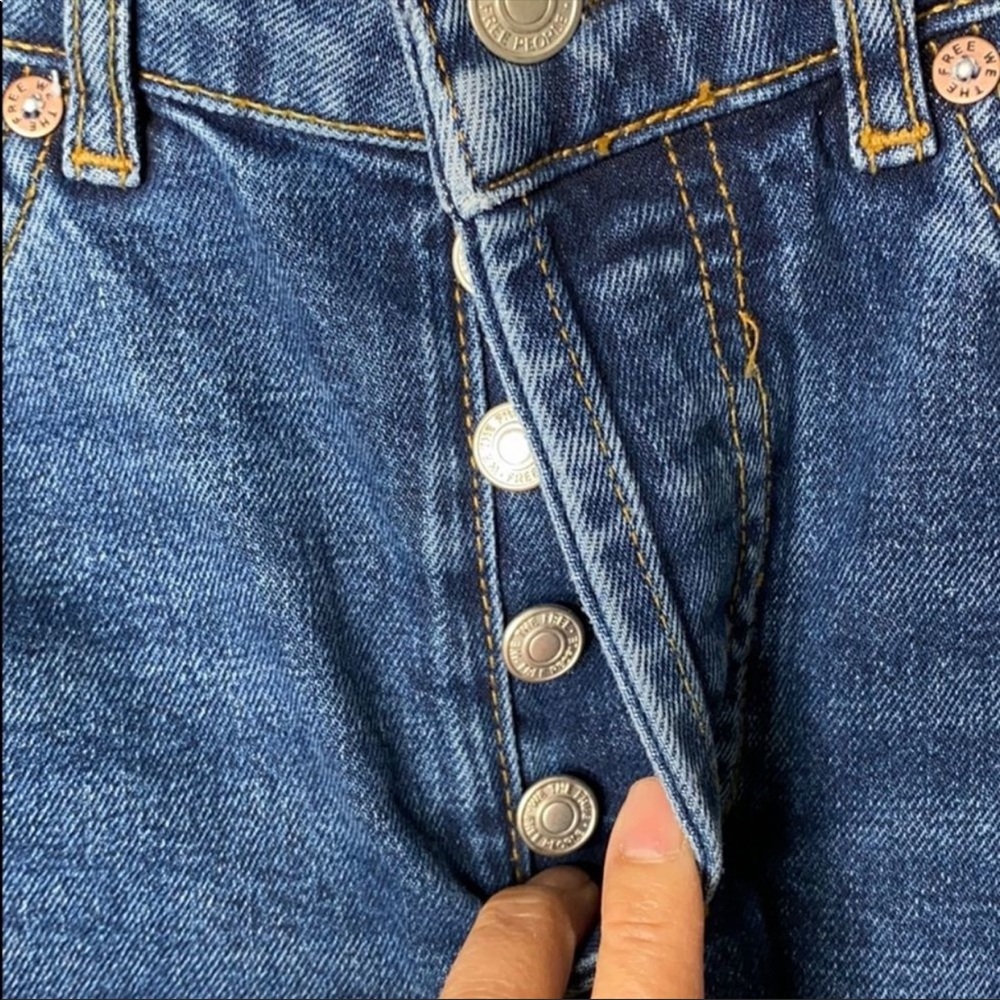 Free People Emma High Waist  Hem Boot Cut Jeans - Picture 3 of 4